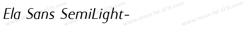 Ela Sans SemiLight字体转换